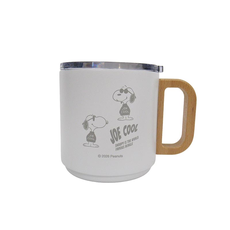 PEANUTS 蓋つきステンレスマグ モノトーンJK・WH